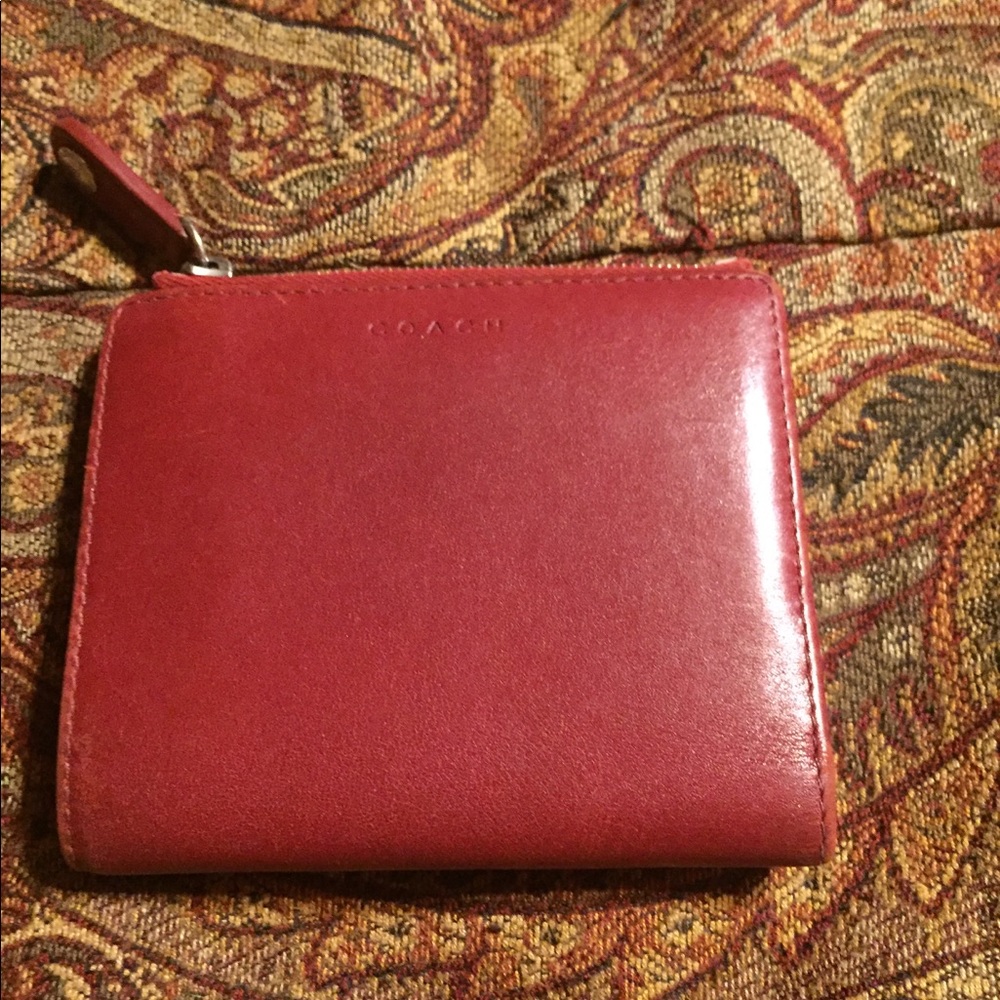 Red coach wallet